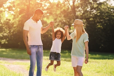 Familie am Strand